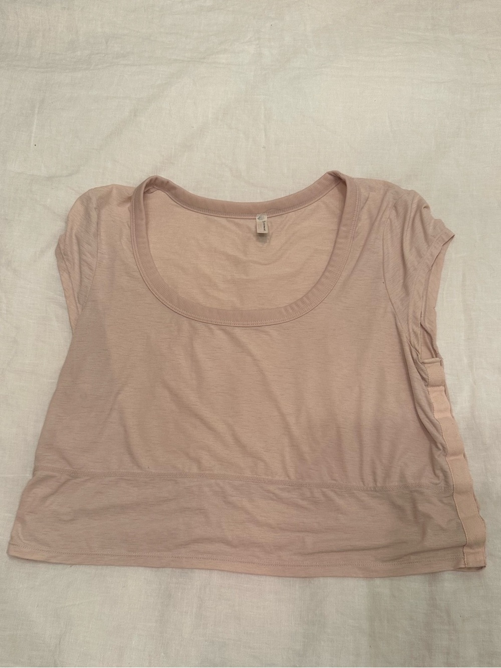 FP Movement Scoop Neck Tee Blush Pink Relaxed Boxy Short Sleeve Top